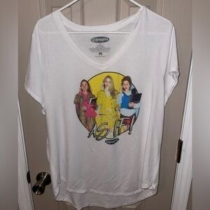 Clueless Super Cute  "As If" V-Neck T-Shirt